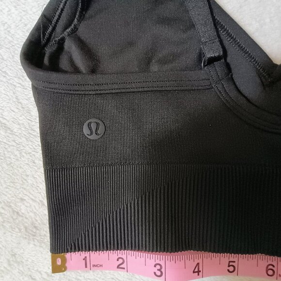VGUC: Lululemon Black Focuser Scoop-Neck Bra Nulu - Picture 4 of 4